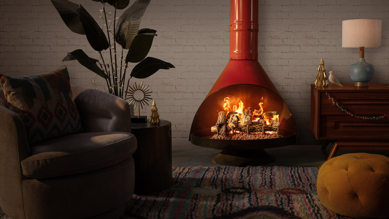 Mid-Century Modern Fireplace﻿を観﻿る | Netflix (﻿ネ﻿ッ﻿ト﻿フ﻿リ﻿ッ