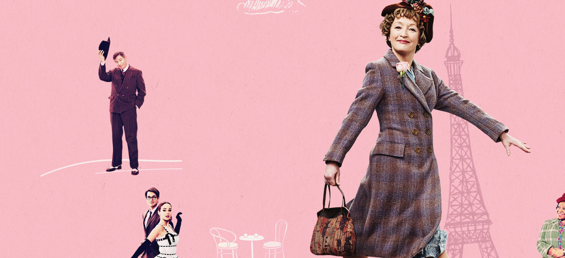 mrs harris goes to paris red dress lesley manville behind the scenes of mrs harris goes to paris